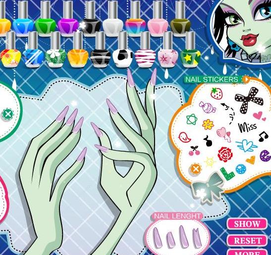 frankie stein's manicure monster high game
